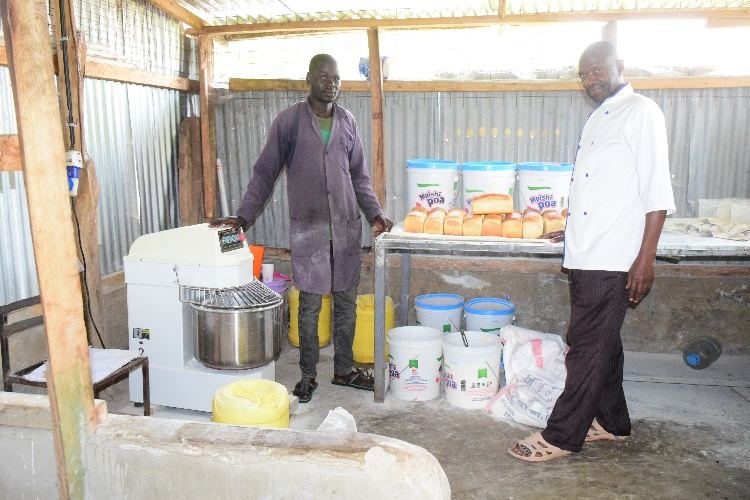 The school bakery and food processing room