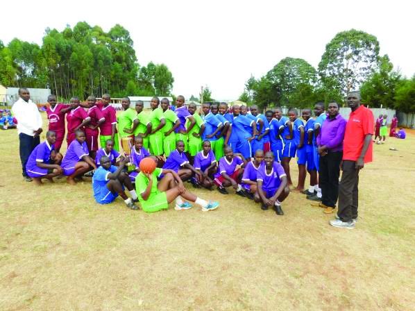 A school team during games day