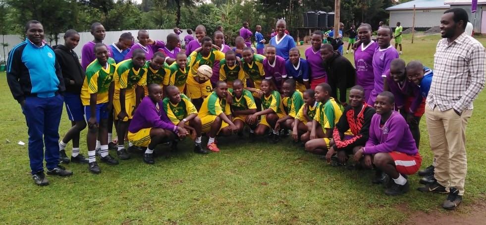 Teams in their colours after a match